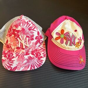 New Era Pink and White Floral NY Yankees Hat